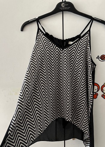 Zebra Desenli Pliseli Mini Kadın Bluz