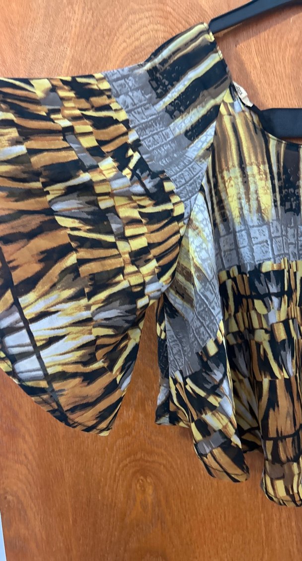 Kadın Kahverengi Bohem Pilili Bluz - Görsel 2