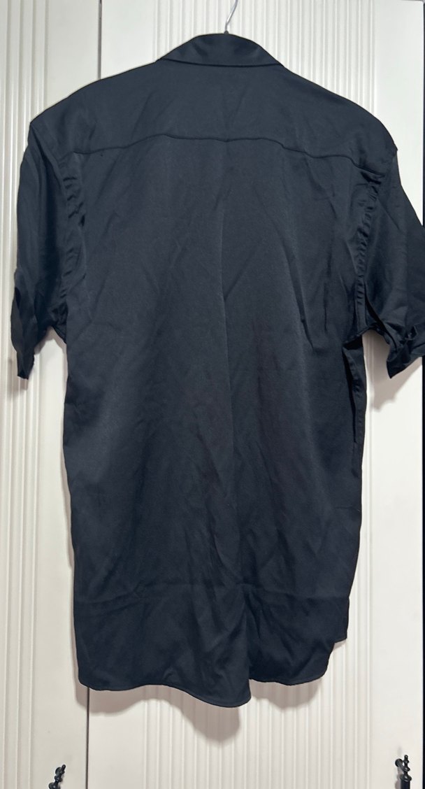 Siyah Keten Kısa Kollu Erkek Gömlek - Görsel 4