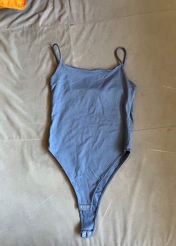 xs Beden Mavi İnce Askılı Kadın Body