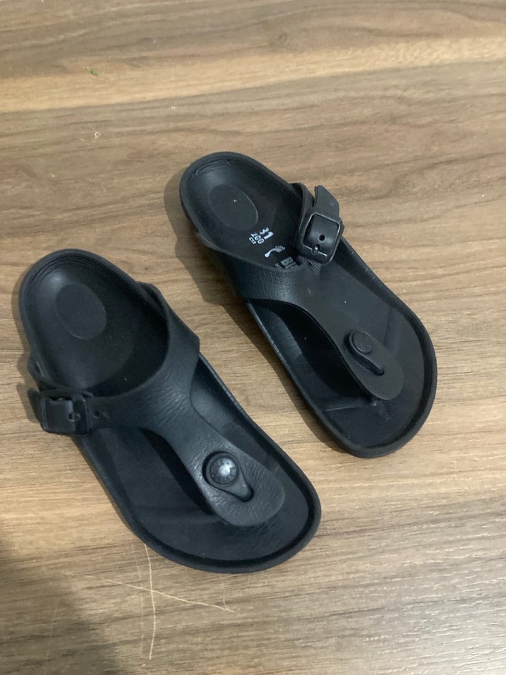 Siyah Erkek Kauçuk Sandalet kız erkek farketmez - Görsel 2