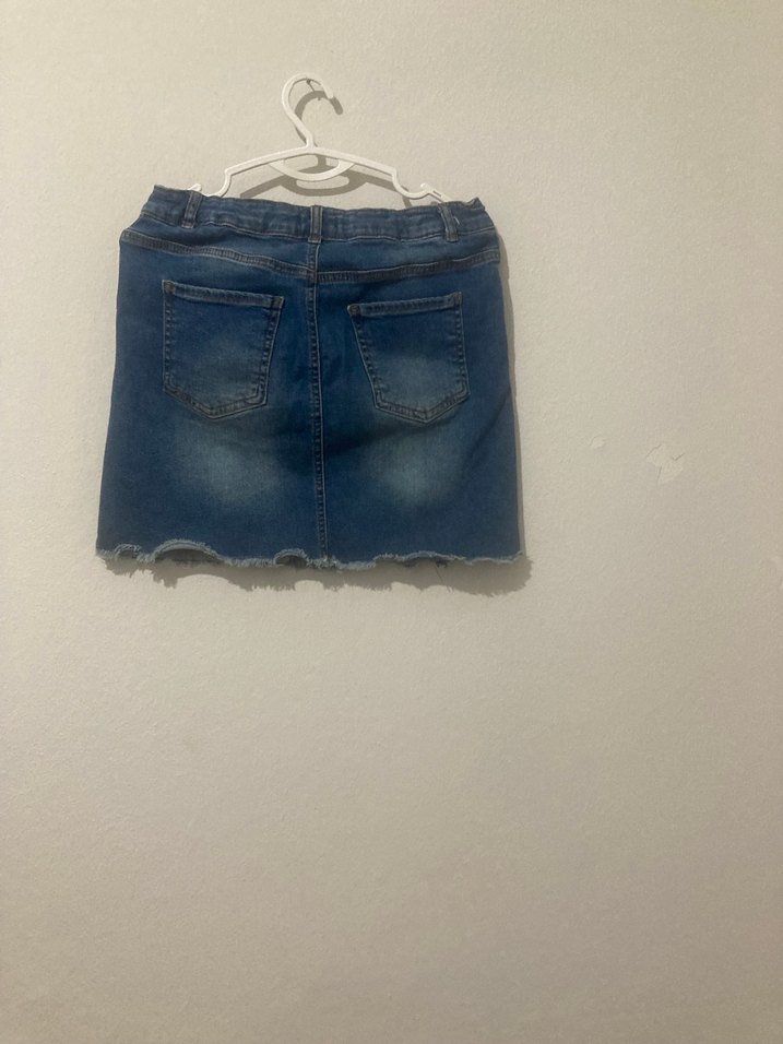 Mavi Denim Mini Etek - Görsel 2