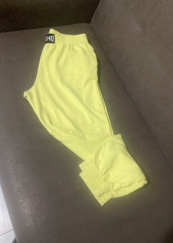 Sarı Rahat Kesim Kadın Eşofman Altı - Görsel 2