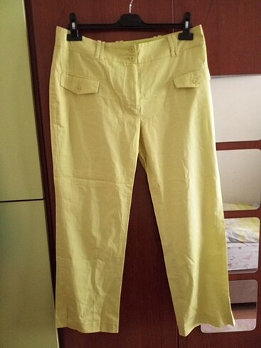 Yazlık mango süs cebli pantalon