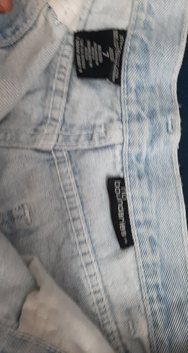 Gri Kadın Denim Mini Şort - Görsel 2