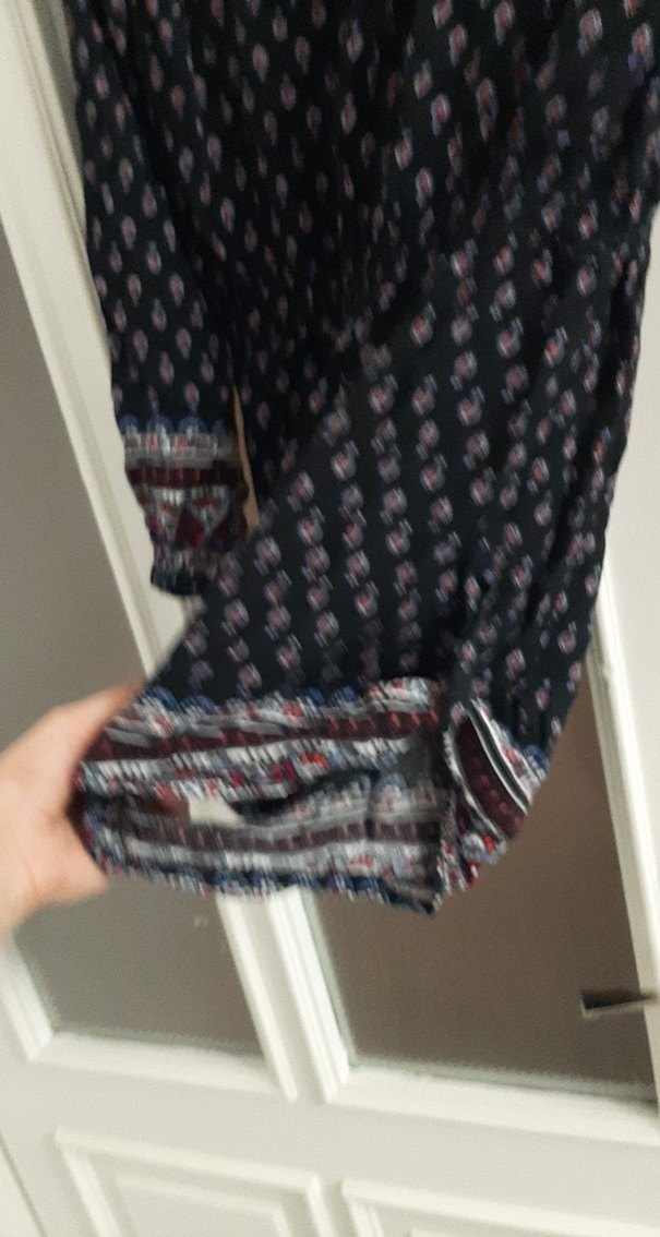 Bohem Siyah Düğmli kısa tulum - Görsel 3