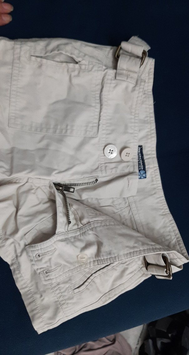 Kemerli Bej Hamile Mini Şort - Görsel 2