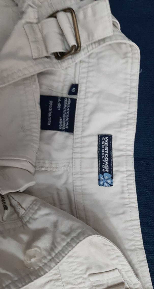 Kemerli Bej Hamile Mini Şort - Görsel 3