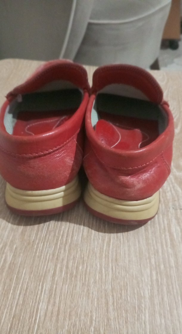 Klasik Erkek Çocuk Kırmızı Deri Loafer - Görsel 4