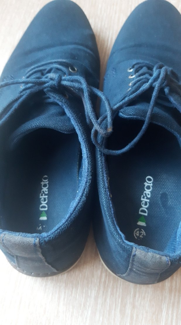 De facto Koyu Mavi  Minimalist Erkek Ayakkabı 42  numara - Görsel 5