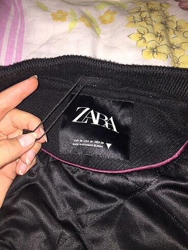 xl Beden siyah Renk Zara oversize mont ceket kaban