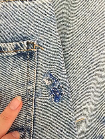 36 Beden mavi Renk Mom kot pantolon