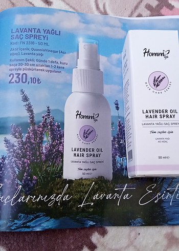 Lavanta Yağlı Saç Spreyi 50 ml - Görsel 2