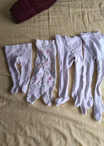Beyaz Pamuklu Çocuk Külotlu Çorap Seti