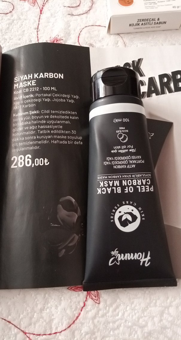 Siyah Karbon Maske 100 ml - Görsel 2