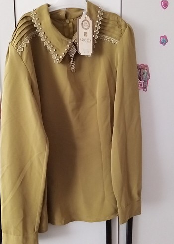 Bej Vintage Uzun Kollu Gömlek