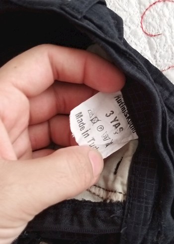 24-36 Ay Beden siyah Renk Erkek Çocuk Siyah Düz Kesim Pantolon