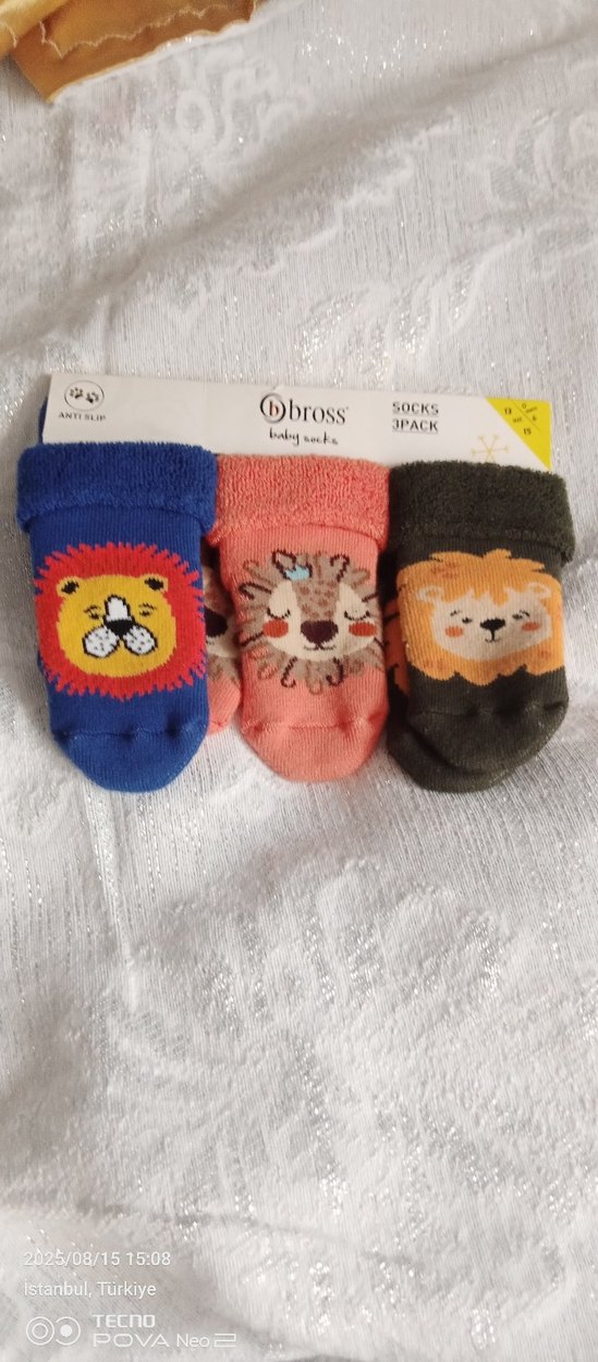 Erkek Çocuk Renkli 3'lü Baskılı Çorap Seti - Görsel 2