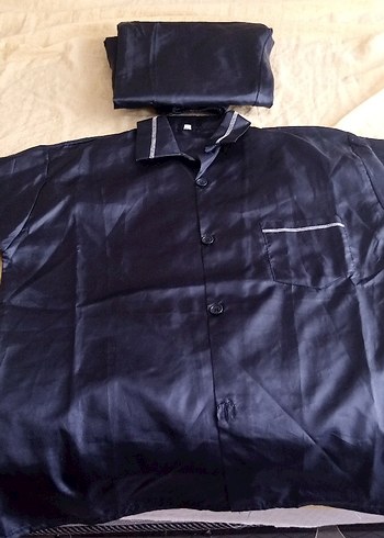 lacivert uzun  Kollu erkek   Pijama Takımı - Görsel 2