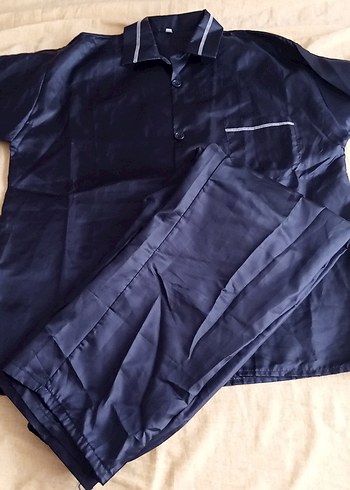 lacivert uzun  Kollu erkek   Pijama Takımı - Görsel 7