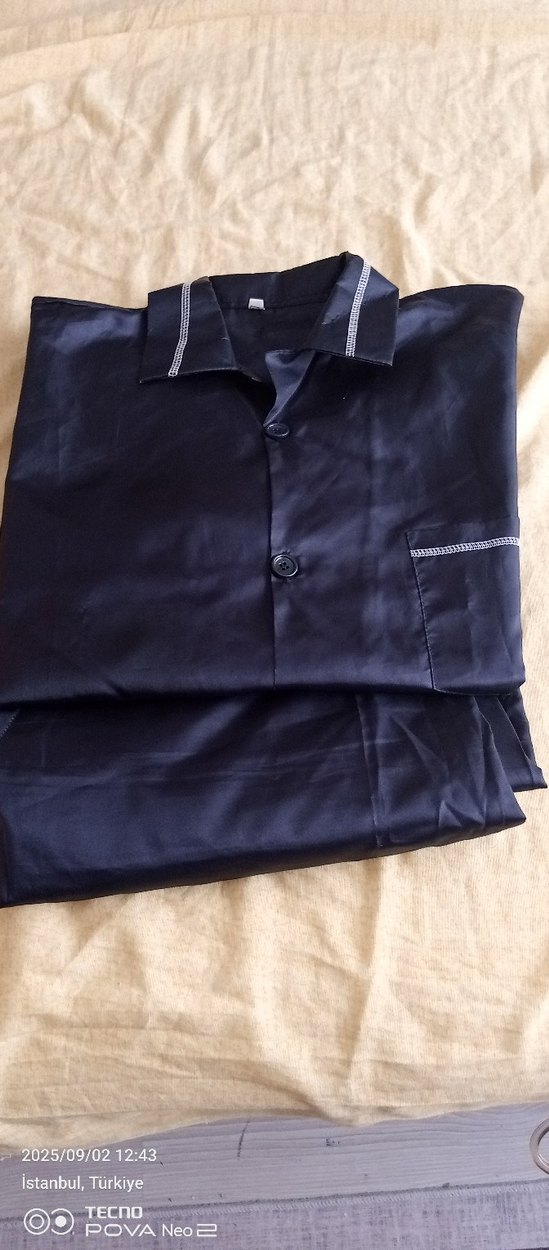 lacivert uzun  Kollu erkek   Pijama Takımı - Görsel 3