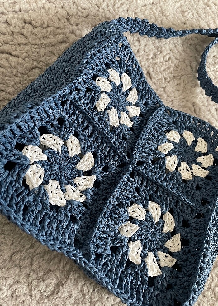 Örgü motifli çanta - Görsel 4