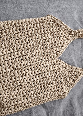 Bej Örgü Kadın Çanta - Görsel 4