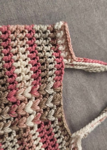 Bohem Çok Renkli Örgü Kadın Çanta - Görsel 4