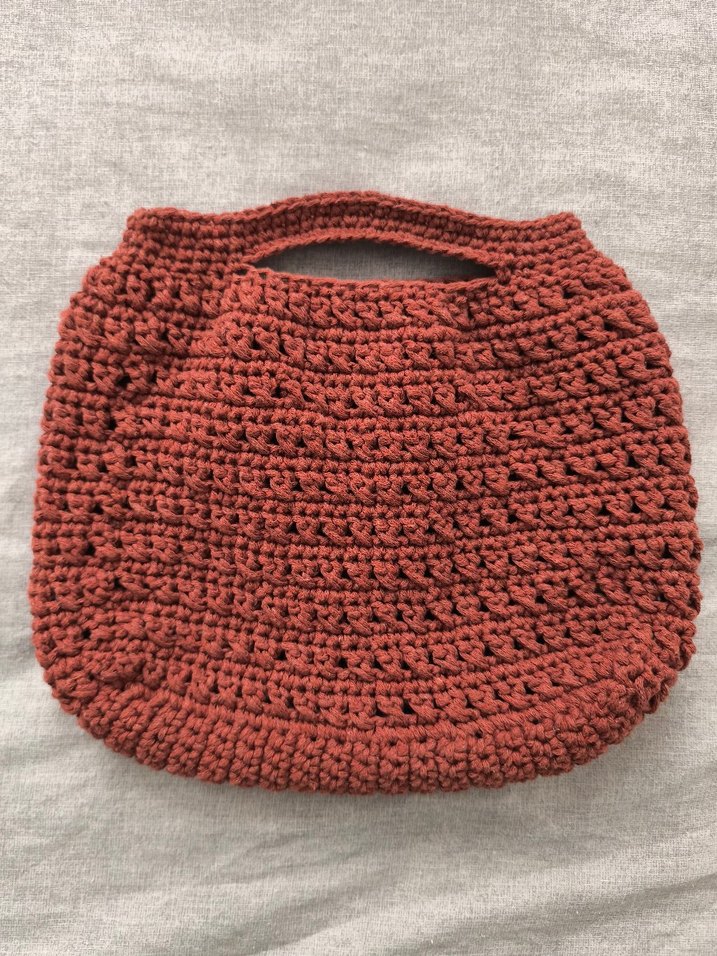 Kahverengi Örgü Kadın Çanta - Görsel 2