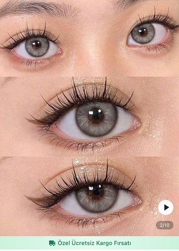 Beden Gri Renkli Kontakt Lens