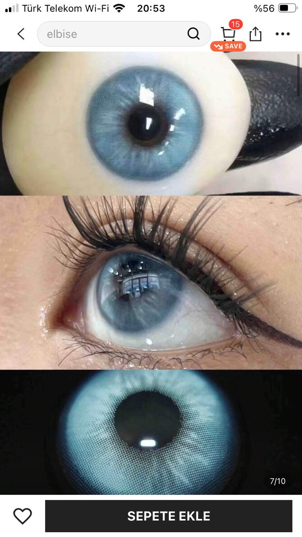 Gri Renkli Kontakt Lens - Görsel 4