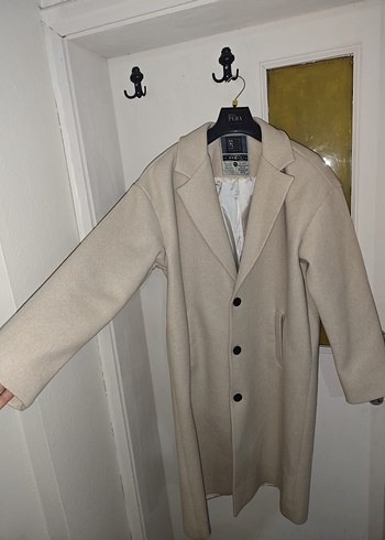 Bej Erkek Midi Düğmeli Kaban - Görsel 4