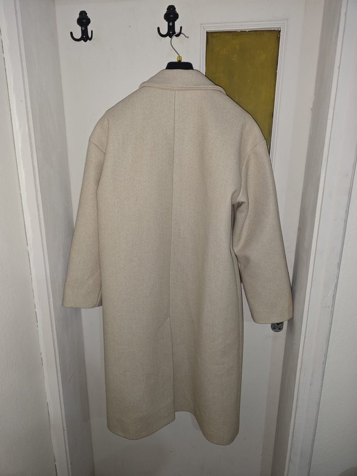 Bej Erkek Midi Düğmeli Kaban - Görsel 5