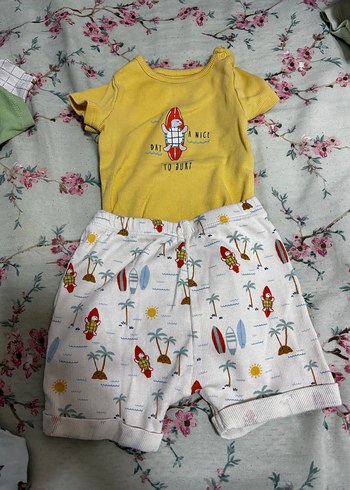 Sarı Baskılı Bebek Erkek Takım - Görsel 2