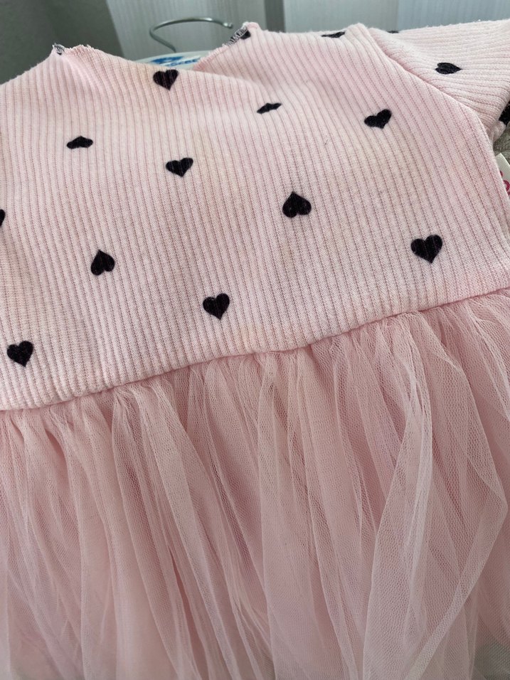 Kız Çocuk Pembe Tüllü elbise - Görsel 2