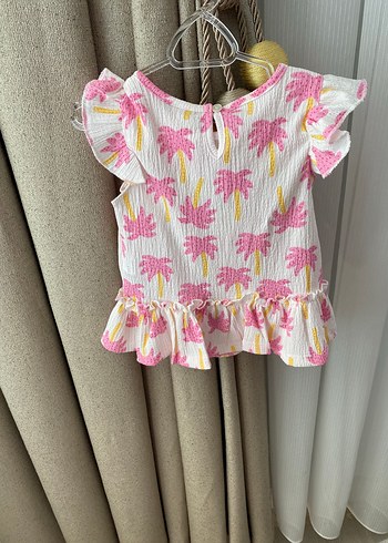 Koton Kız Çocuk Pembe Fırfırlı Bohem Elbise - Görsel 2