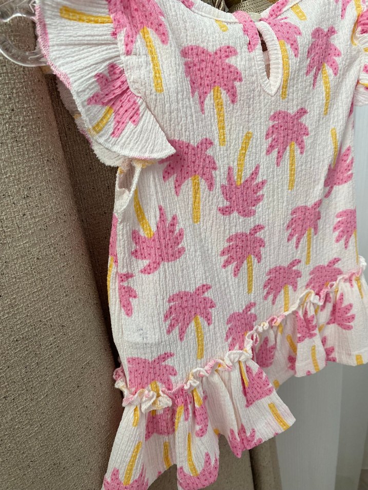 Koton Kız Çocuk Pembe Fırfırlı Bohem Elbise - Görsel 3