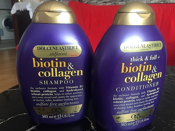 Ogx Biotin&collagen sampuan ve sac kremi