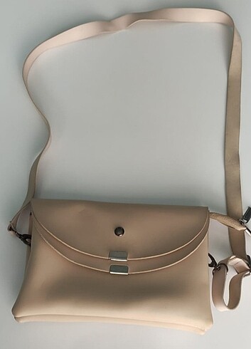 Krem renk suni deri kadın çantası