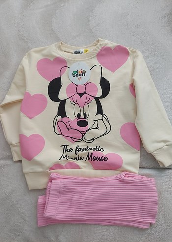 Diğer Mickey Mouse Baskılı Kız Sweatshirt Takım