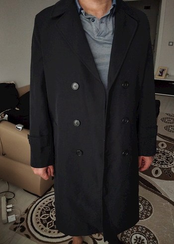 Siyah Düğmeli Erkek  Kaban - Görsel 2