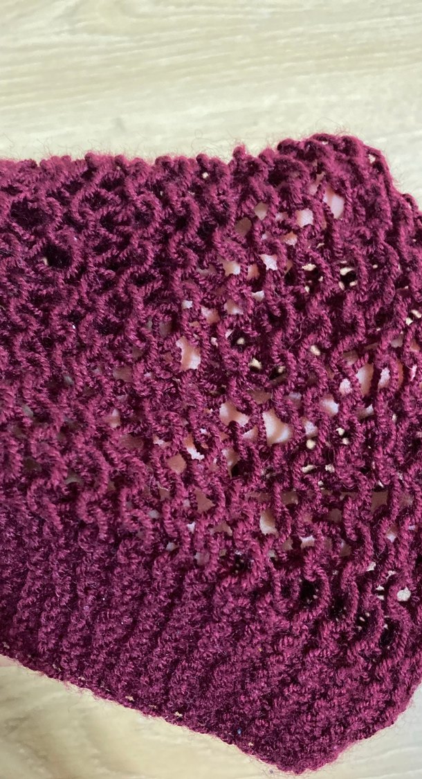 Bordo Örgü Kadın Bere - Görsel 3