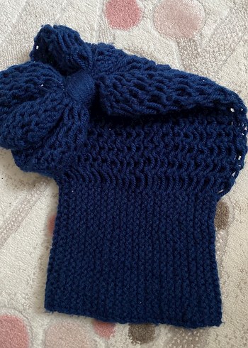 Lacivert Örgü Kadın Bere - Görsel 2