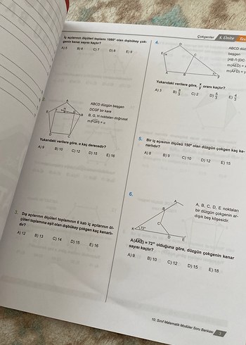  10. Sınıf Matematik Modüler Soru Bankası 3. Modül