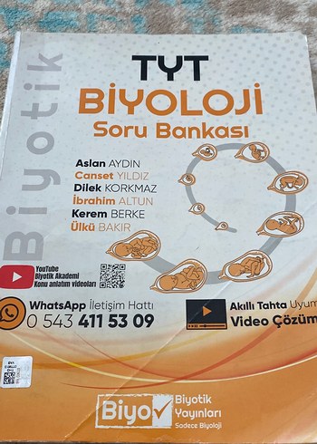TYT Biyoloji Soru Bankası - Biyotik Yayınları