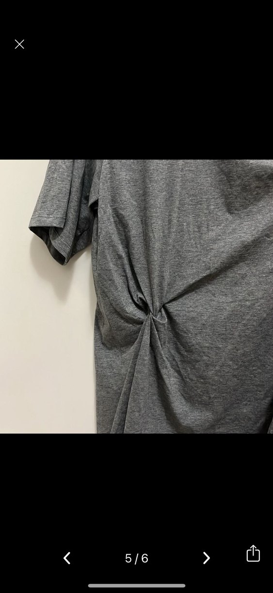 h&m vatkalı taşlı gri bluz tişört Kısa Kollu - Görsel 5