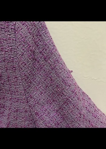 tuvit mor lila crop blazer ceket Mini Kısa Kol Düğmeli - Görsel 4