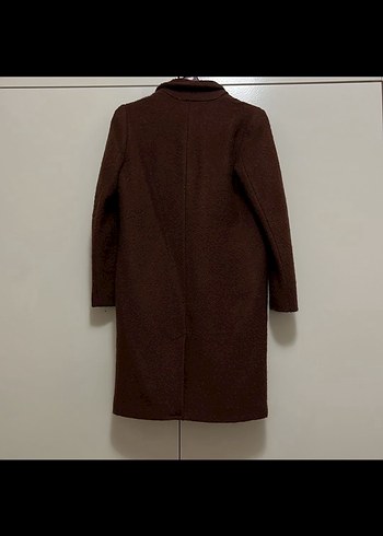 koton Kahverengi Çift Düğmeli Kaban - Görsel 5