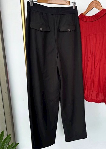 zara Kadın siyah Kumaş Pantolon - Görsel 3