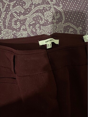 36 Beden Koton bordo kumaş pantolon